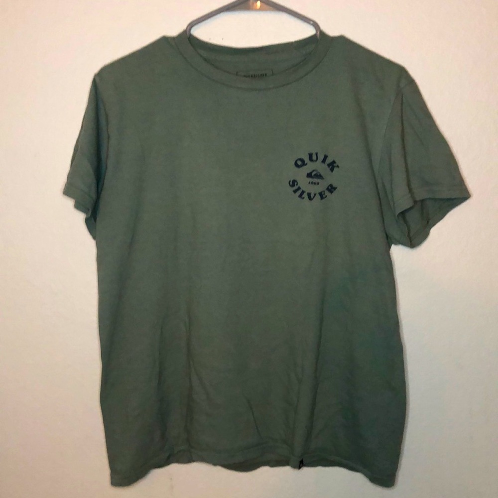 Gray/Green Quicksilver Men’s T-Shirt